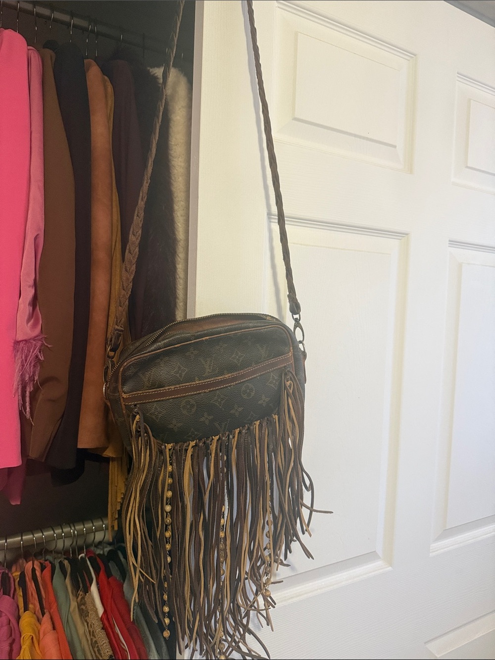 Louis Vuitton Monogram Fringe Crossbody - Brown